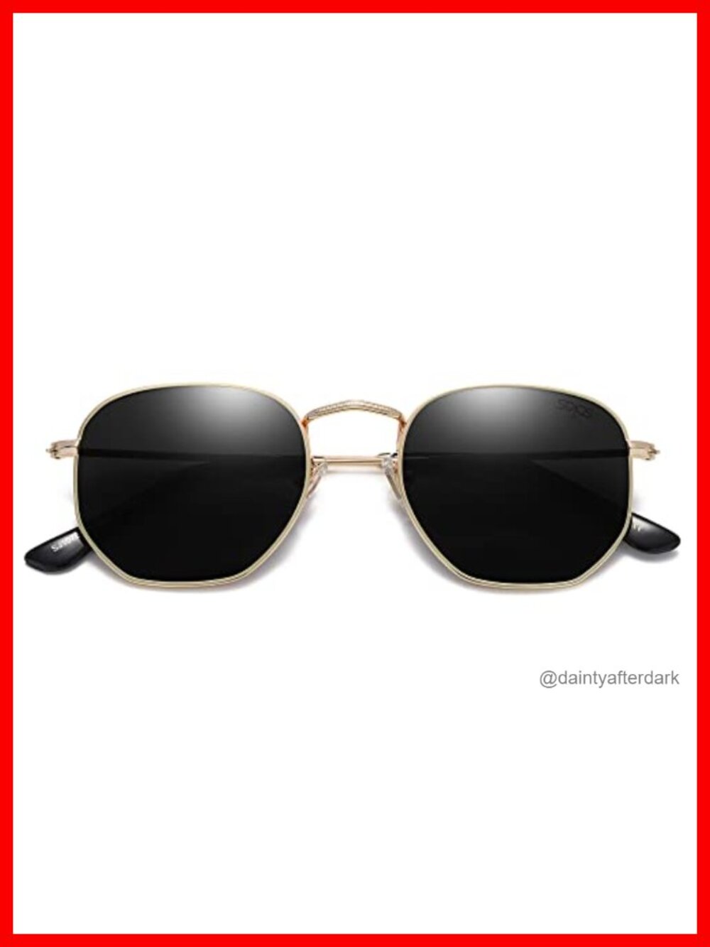 Square Polarized Sunglasses UV400 Protection Metal Frame Unisex